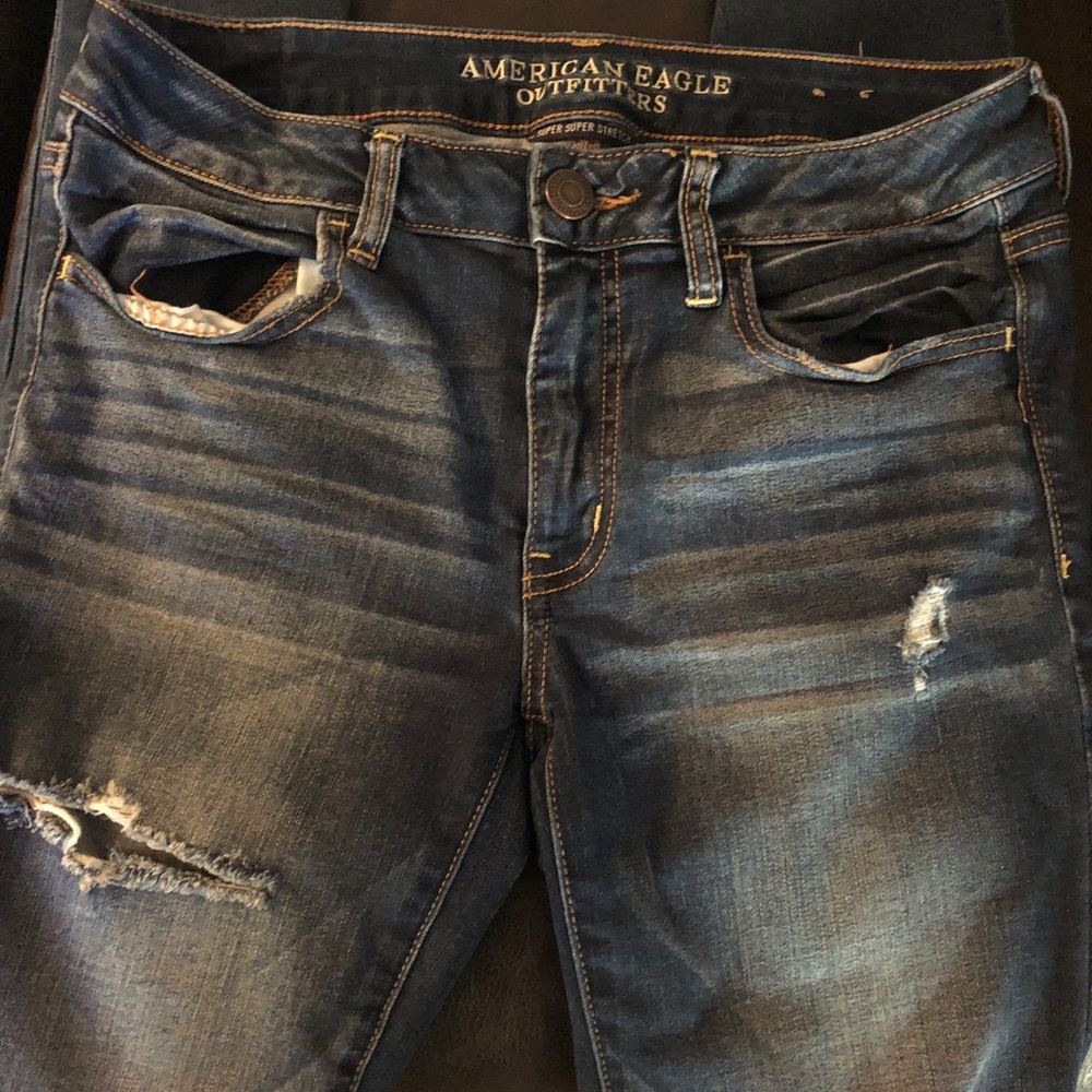 Denim Ripped Skinny Jeans